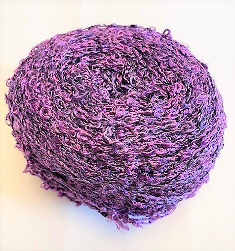 Grape rayon loop yarn