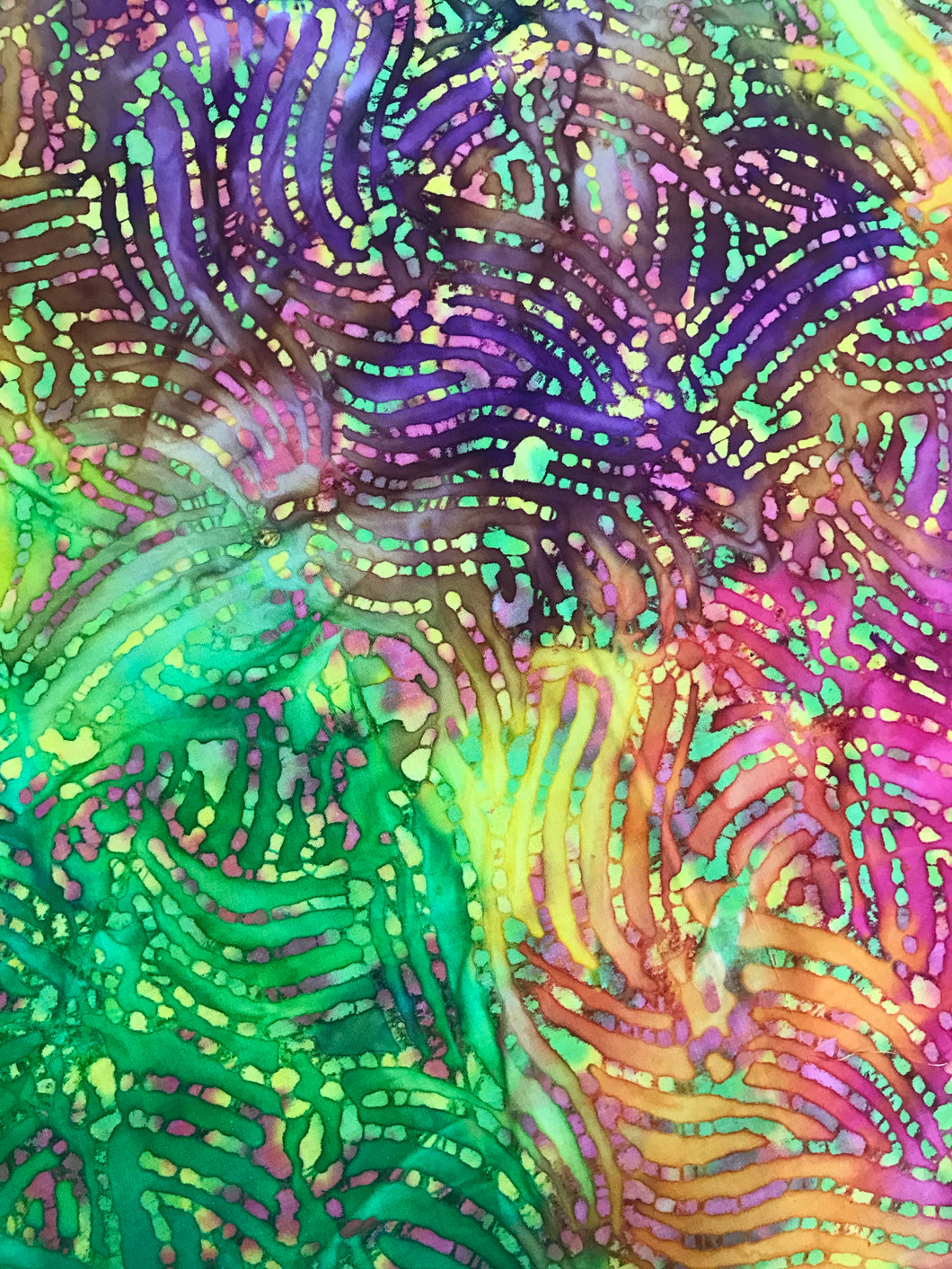 Cotton Batik Fabric: Rainbow Nebula