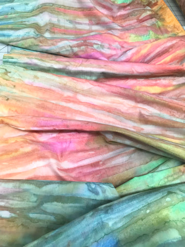Cotton Batik Fabric: Rainbow Wash