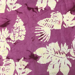 Cotton Batik Fabric: Leaves