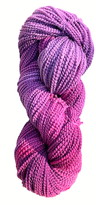 Lilac beaded merino wool yarn