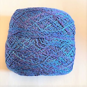 Periwinkle soft twist rayon yarn