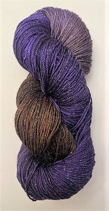 Purple Passion silk and silver yarn