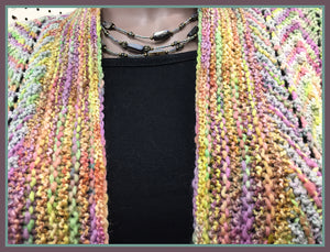 Harvest Rainbow Scarf and Butterfly Chase Pin