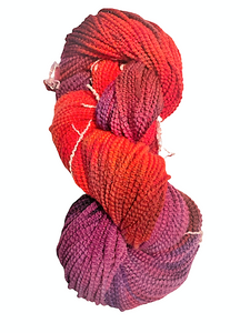Raspberry merino beaded wool yarn
