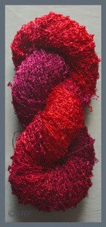 Raspberry Rayon Loop Yarn