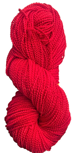 Red Coral beaded merino wool yarn