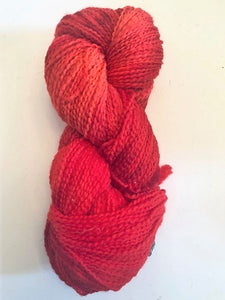 Red Coral soft twist wool yarn