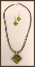 Reed Glass Necklace and Earring Set