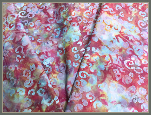 Cotton Batik Fabric: Reef