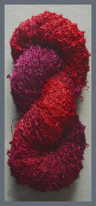 Raspberry Rayon Loop Yarn