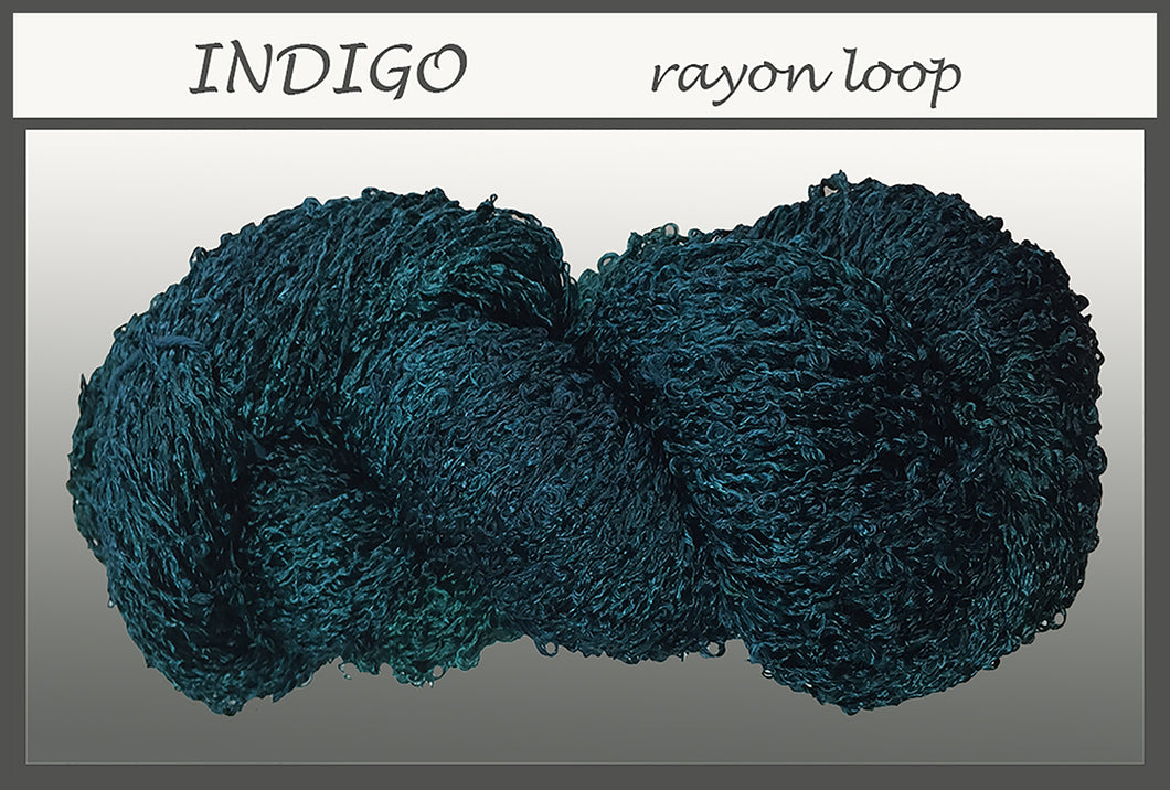 Indigo Rayon Loop Yarn