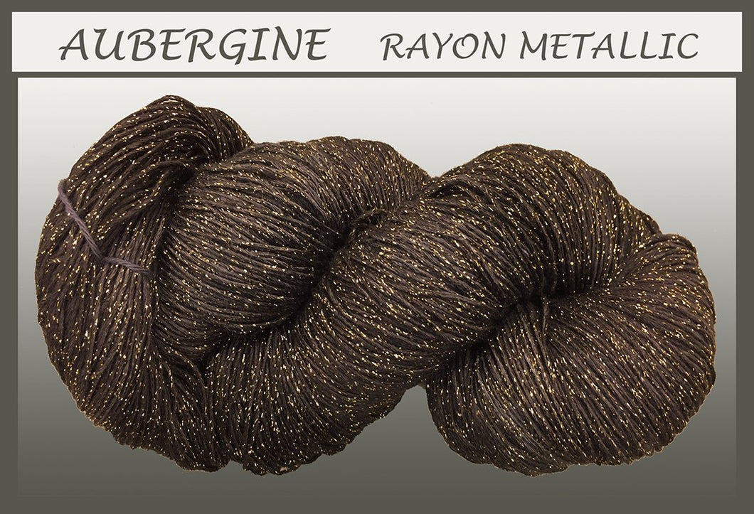 Aubergine Rayon Metallic Yarn