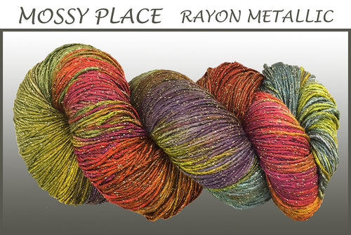 Mossy Place/gold Rayon Metallic Yarn