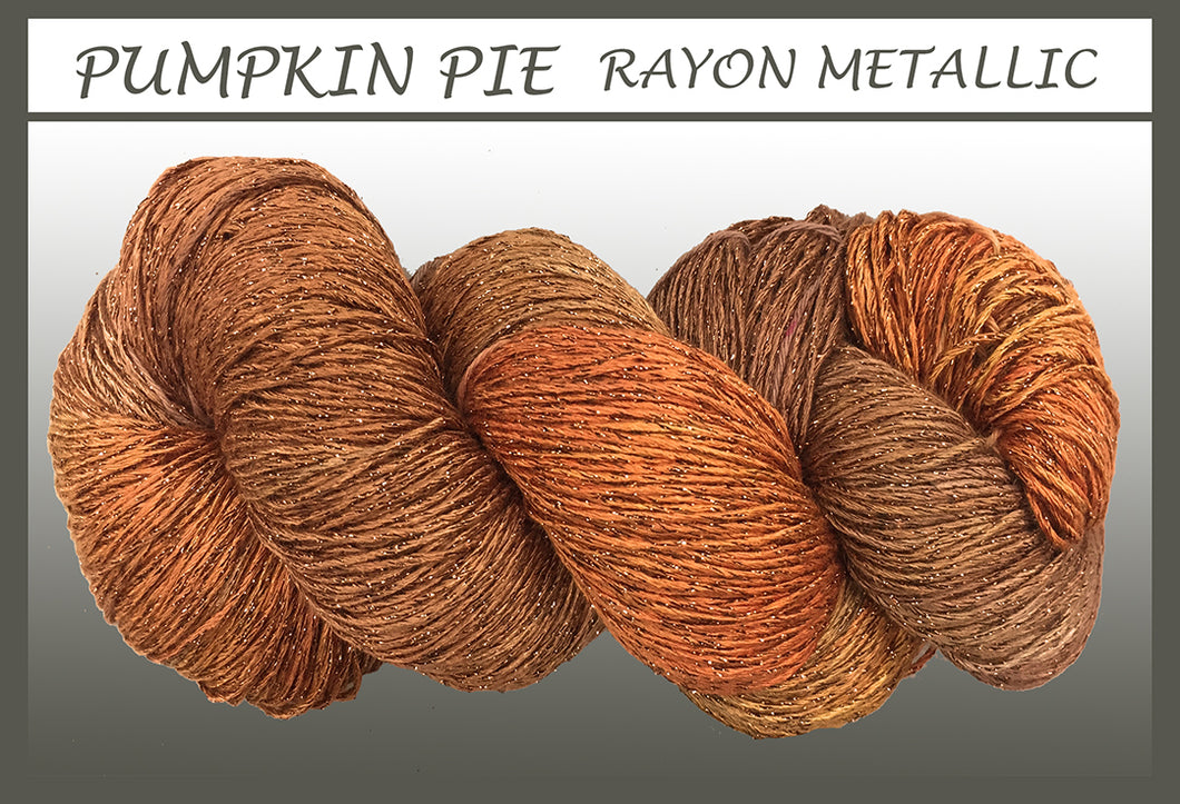 Pumpkin Pie/gold Rayon Metallic Yarn