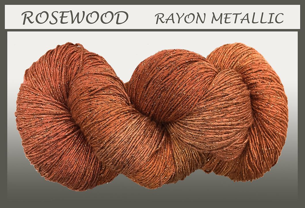 Rosewood Rayon Metallic Yarn