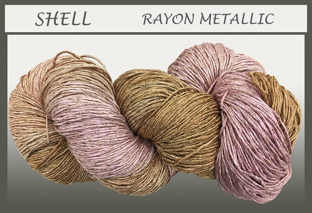 Shell/silver Rayon Metallic Yarn