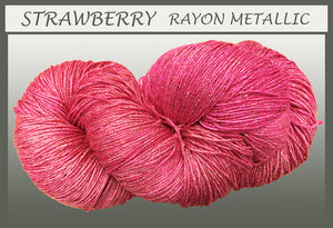 Strawberry Rayon Metallic Yarn