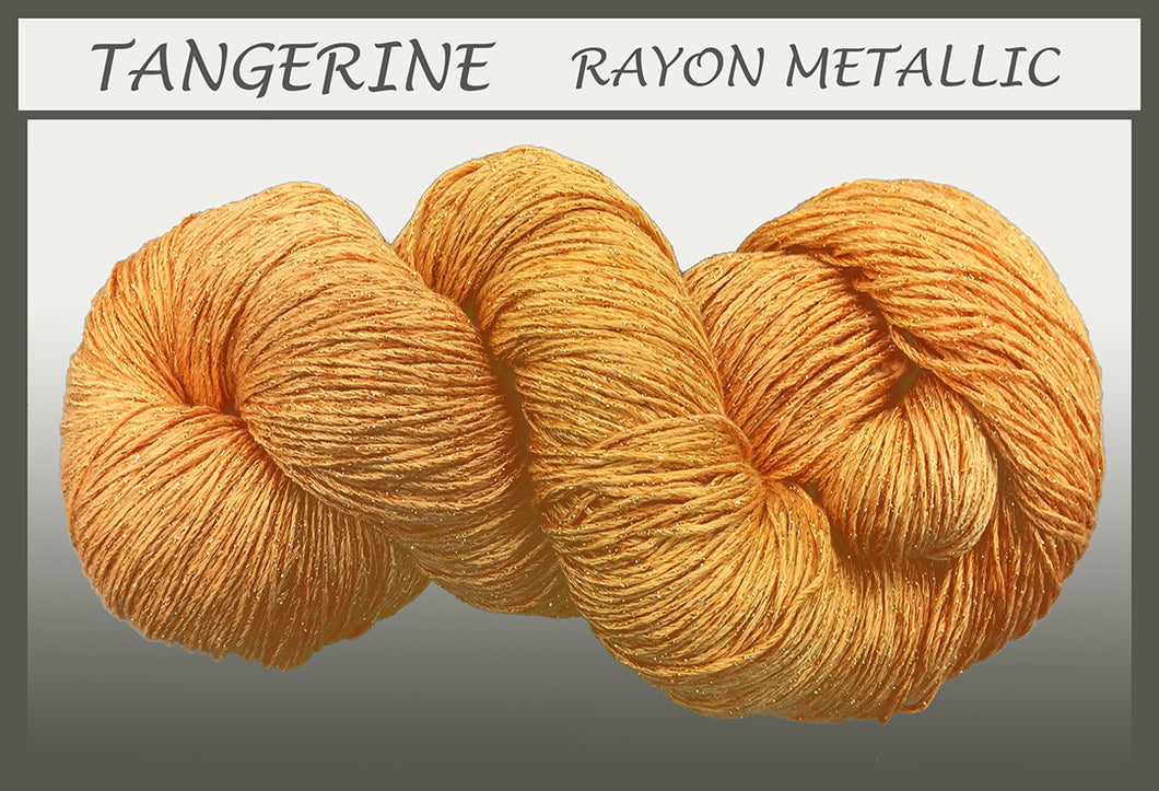 Tangerine Rayon Metallic Yarn