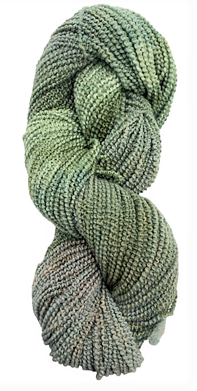 Sage beaded merino wool yarn