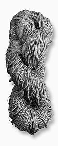 Silver rayon metallic yarn 8 oz skein with broken thread