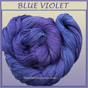 Blue Violet Silk Linen Yarn