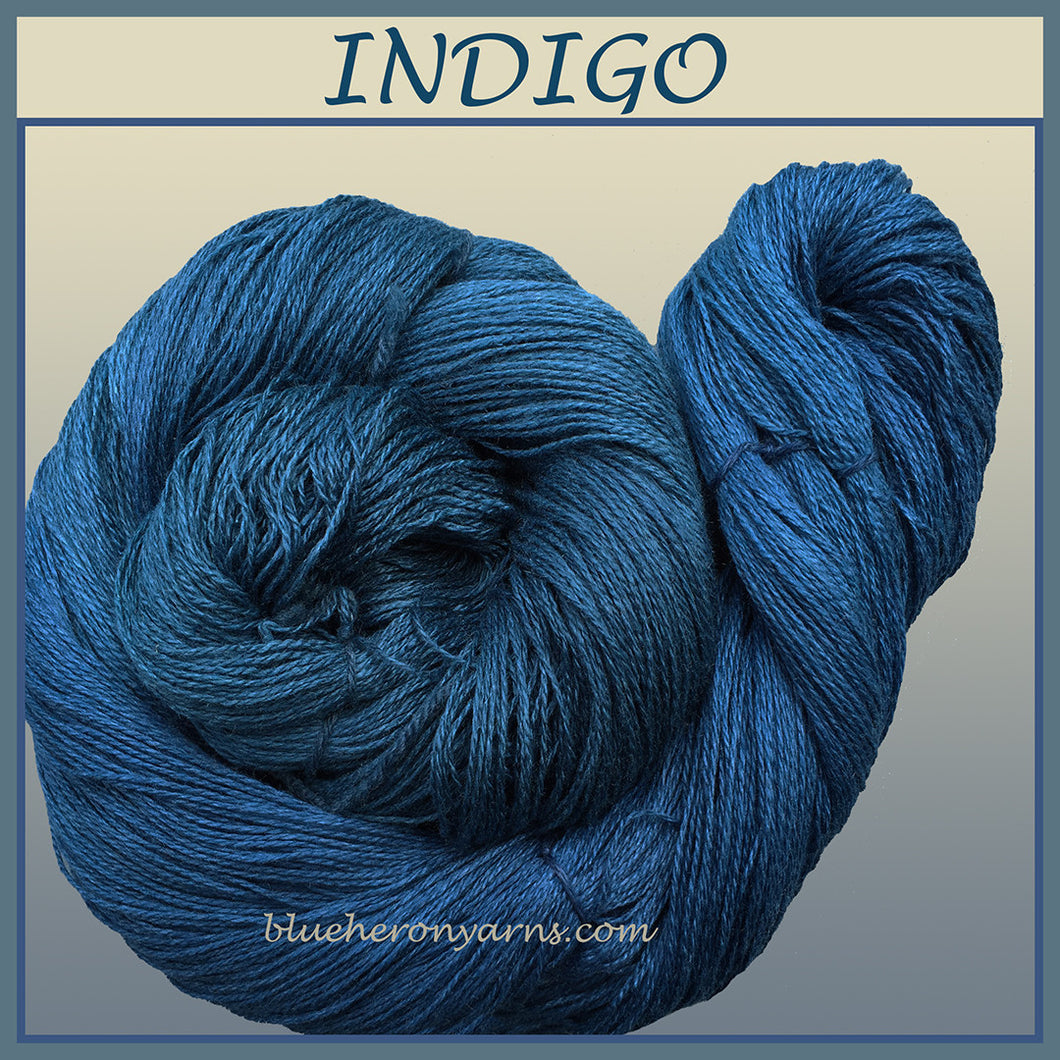 Indigo Silk Linen Yarn