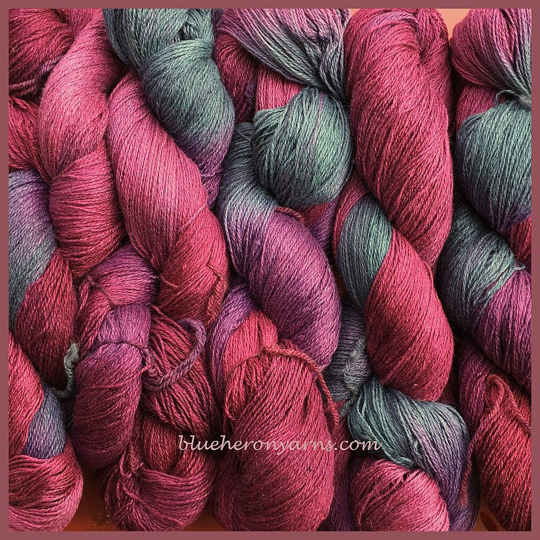Fuschia Silk Linen Yarn