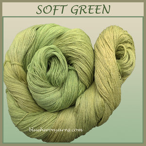 Soft Green Silk Linen Yarn