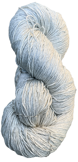 Swan/silver rayon metallic yarn 13 oz skein