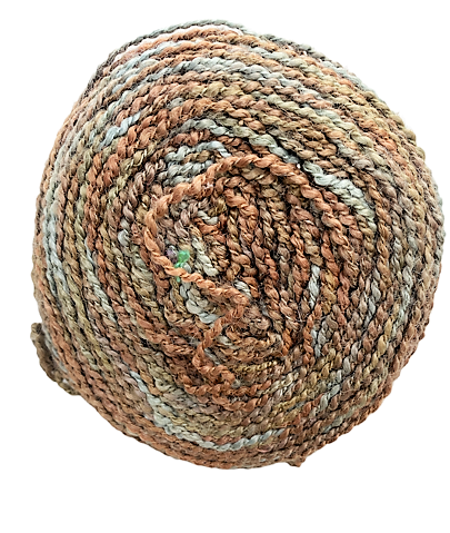 Taupe beaded rayon yarn