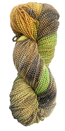 Tortoise merino beaded metallic wool yarn
