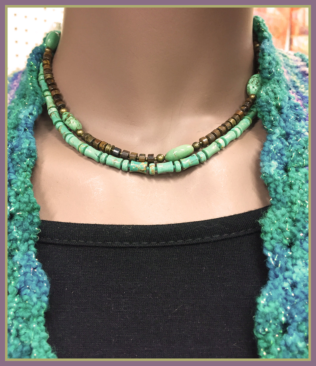 Turquoise and Tiger's Eye Necklace