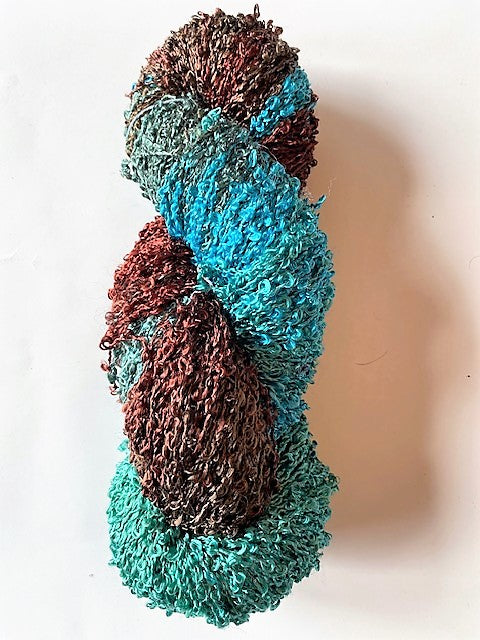 Turquoise Rayon Loop Yarn